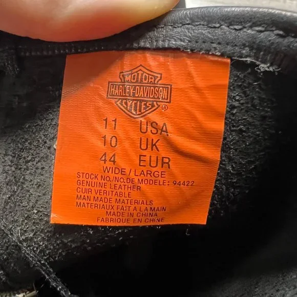 Harley Davidson Men's El Paso Riding Boots Black Size 11 Wide - Picture 9 of 9